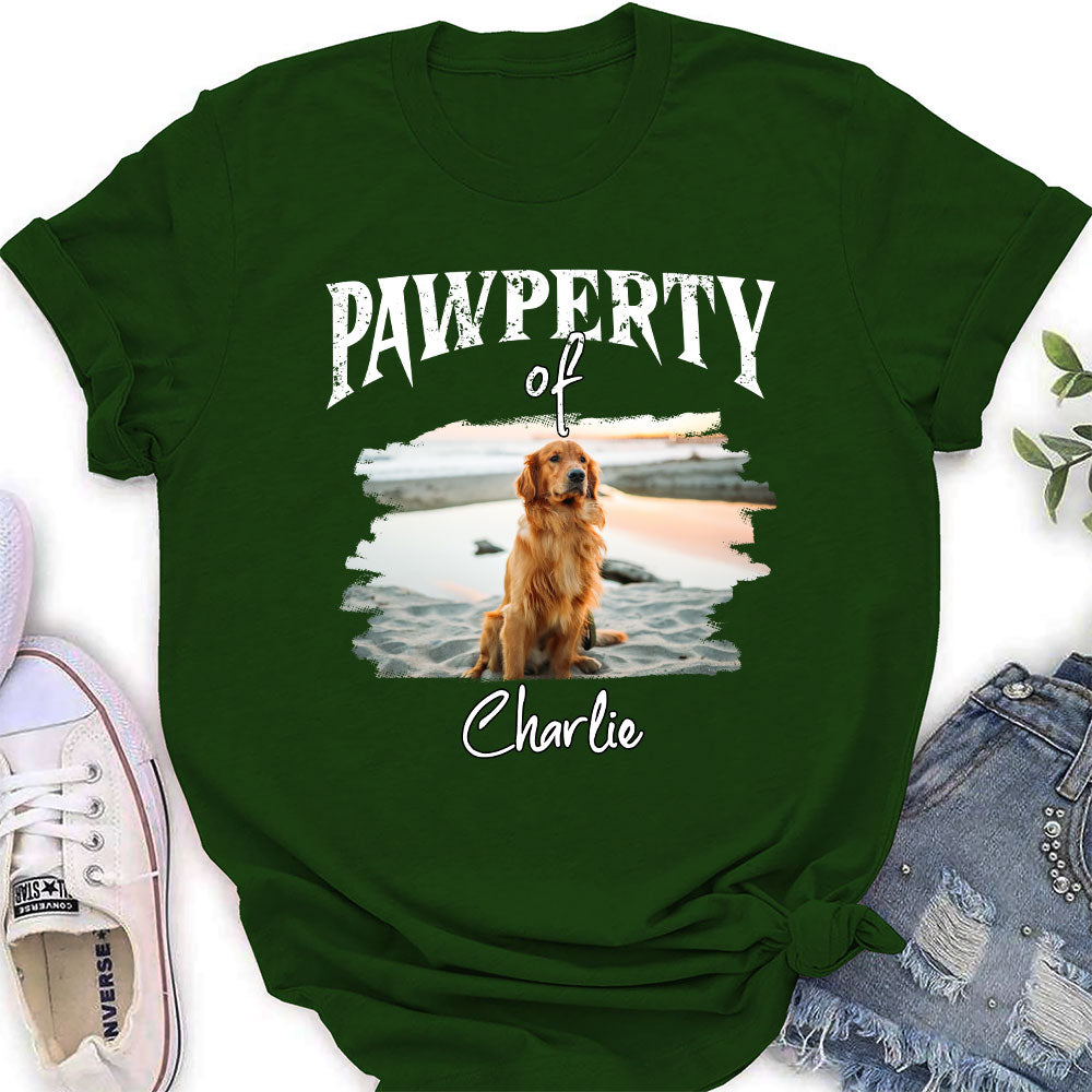 Unique Vintage Dog Property Personalized Custom Women's T-shirt