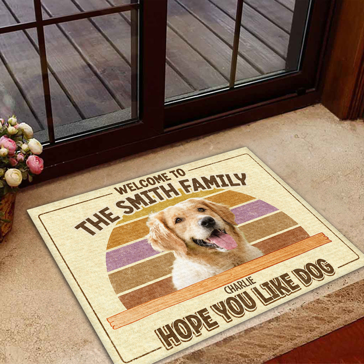 Welcome Home with Personalized Custom Photo Doormat for Pet Lovers