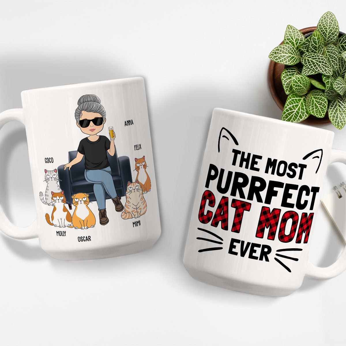 The Most Purrfect Custom - Personalized Cat Lover's Coffee Mug