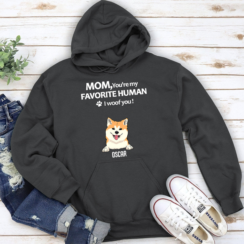 Personalized Custom 'Dogs Favorite Human' Unisex 8.0 oz Hoodie