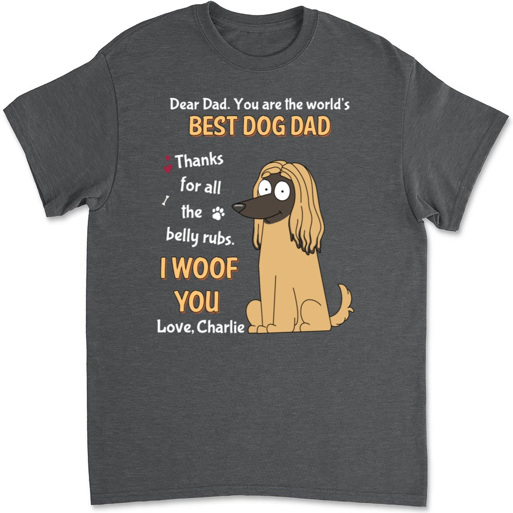 For All The Belly Rubs - Personalized Custom Unisex 5.3 oz T-Shirt for Pet Lovers