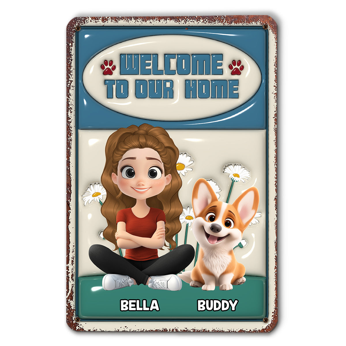 Exclusive Personalized Custom 3D Inflated Effect Metal Sign for Your Home or Office