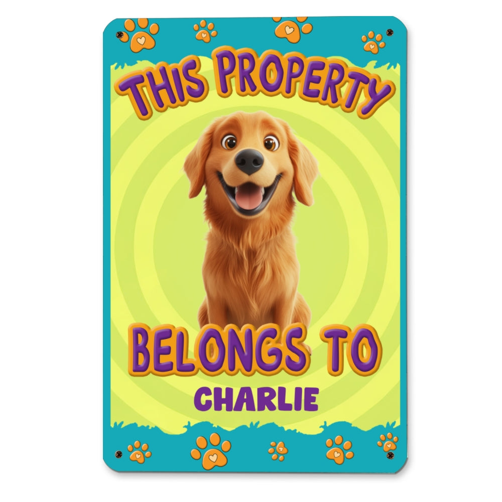 Unique Personalized Custom Metal Sign - This Human Belongs To Us Cartoon