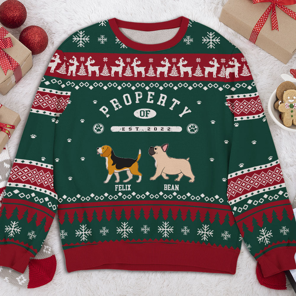 Customizable All-Over-Print Personalized Dog Lover Sweatshirt