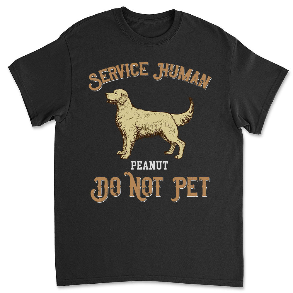 Service Human Vintage - Personalized Custom Premium Men's 4.2 oz T-shirt for Pet Lovers