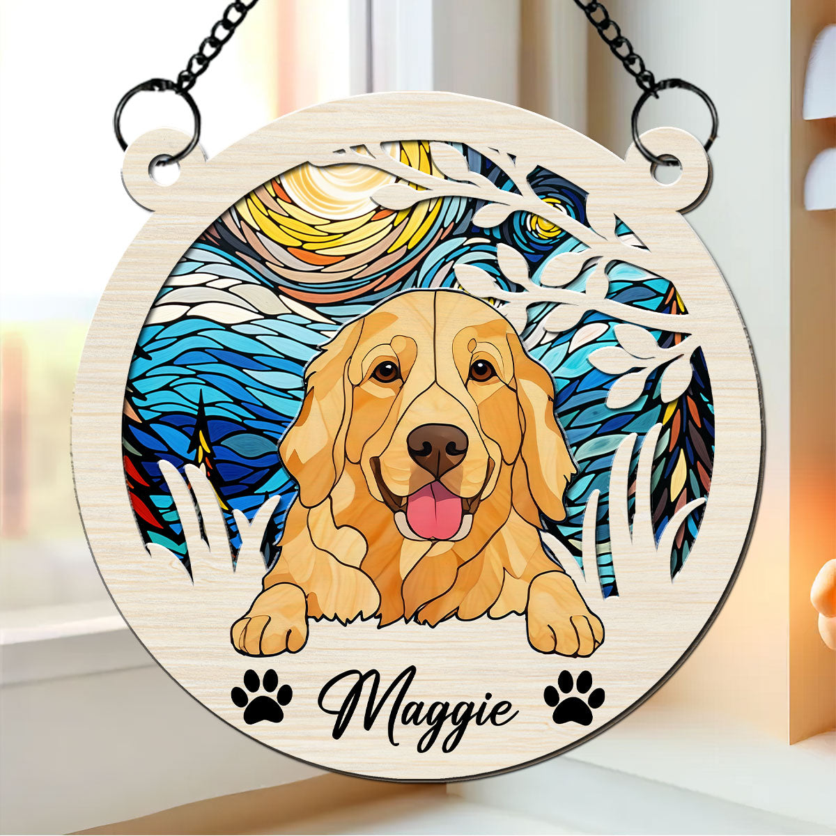 Never-Fading Paw Prints - Personalized Custom Suncatcher in 6 & 8 Inches