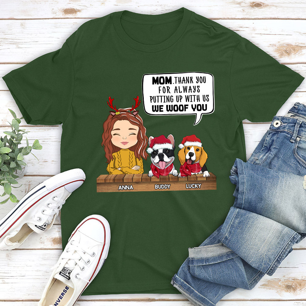 Putting Up With - Personalized Custom Unisex 5.3 oz T-shirt for Pet Lovers