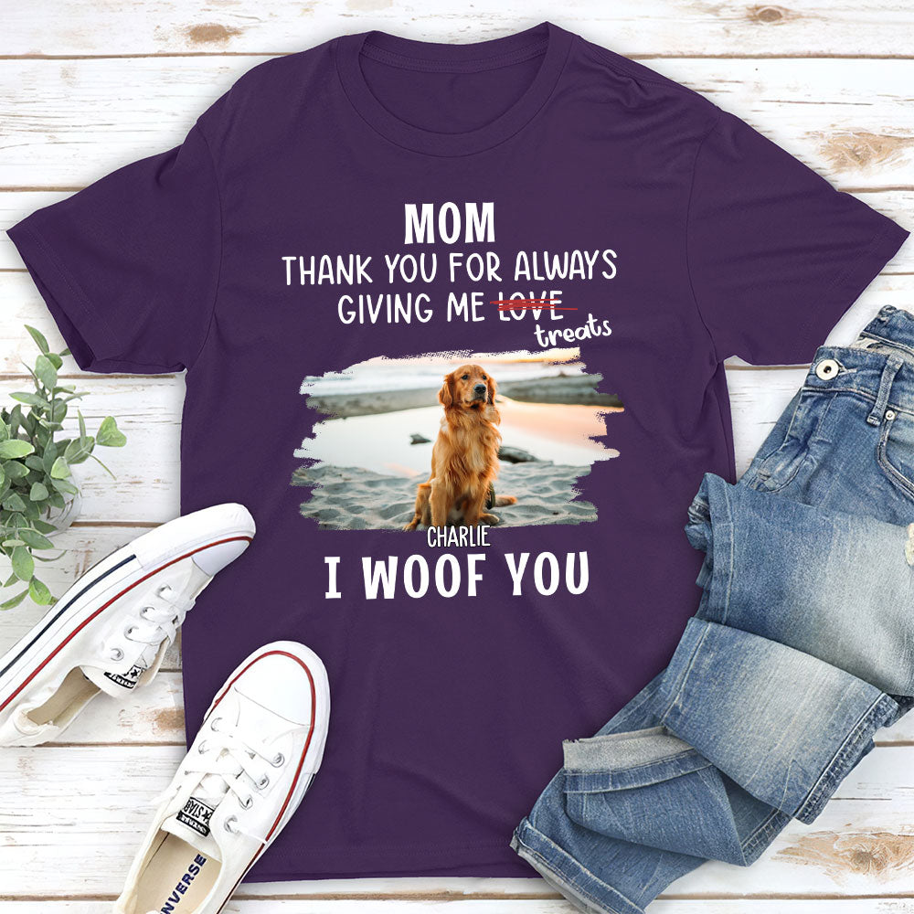 Give Me Treats - Customizable Personalized Unisex 5.3 oz T-shirt for Pet Lovers