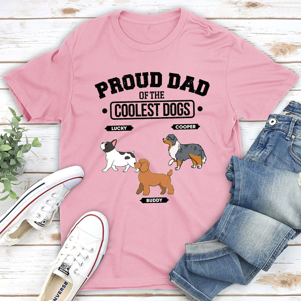 The Coolest Personalized Custom Unisex Dog Dad T-shirt