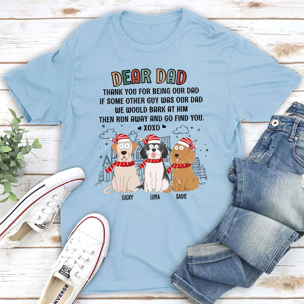 Dear Dad XOXO - Personalized Custom Unisex 5.3 oz T-shirt for Pet Lovers