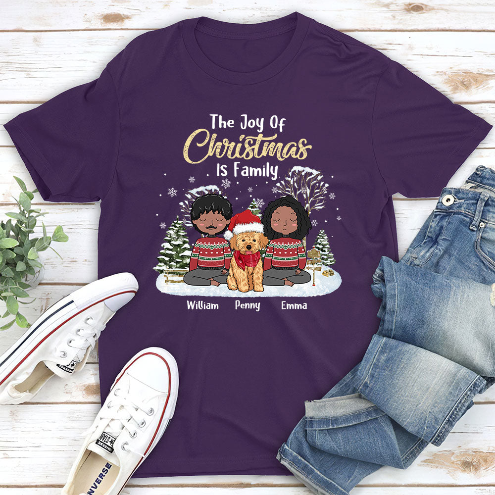Joy Of Christmas - Personalized Custom Unisex 5.3 oz T-shirt for Pet Lovers