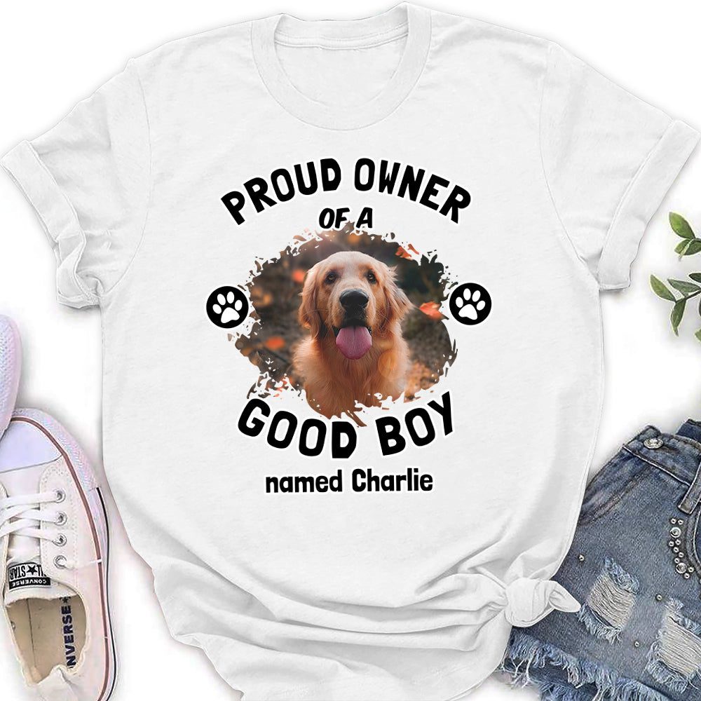 Personalized Custom Women's 'Proud Owner' Photo T-shirt - Ideal Gift for Pet Lovers