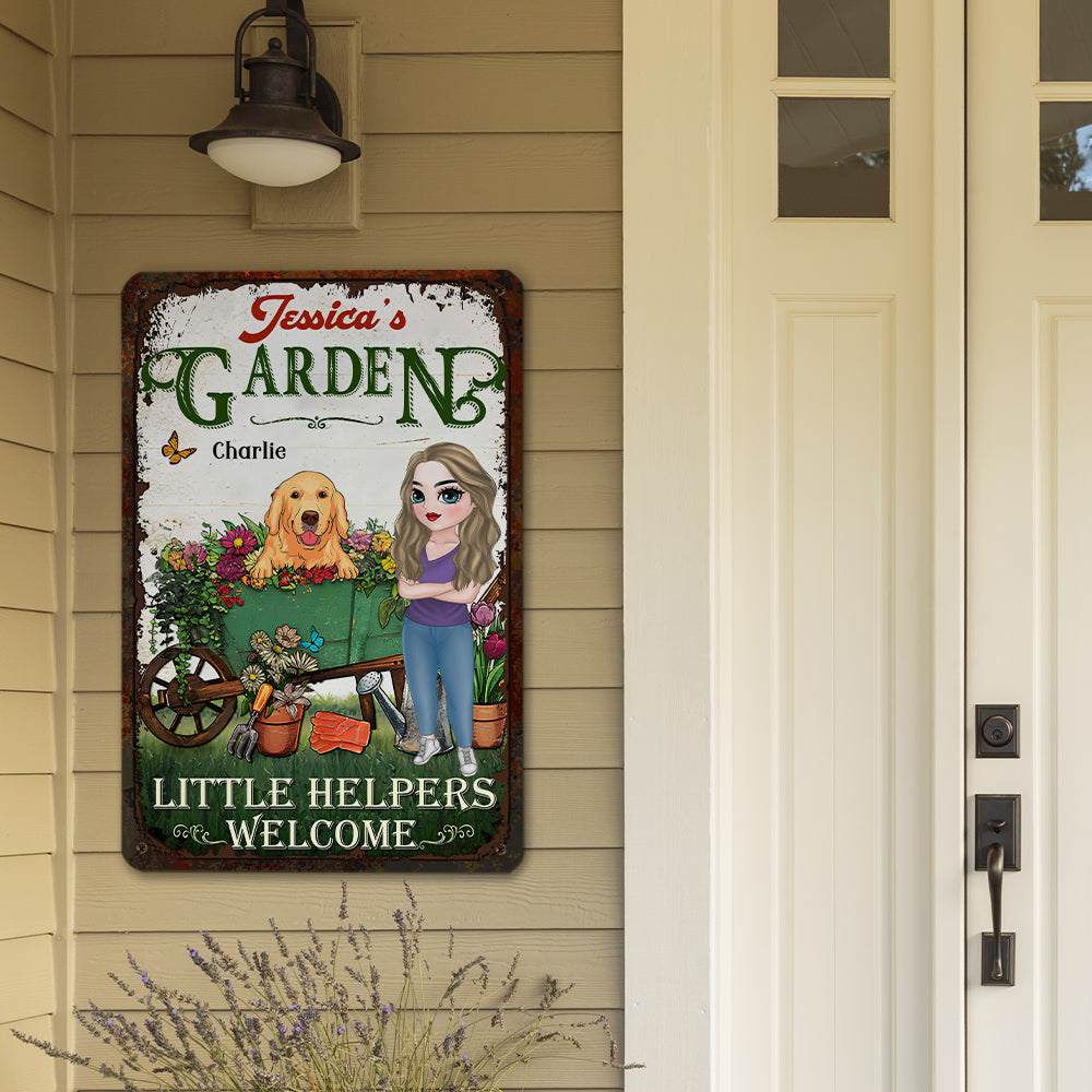 Little Helpers - Personalized Custom Heavy Gauge Aluminum Metal Sign in 8' x 12' and 12' x 18' Sizes