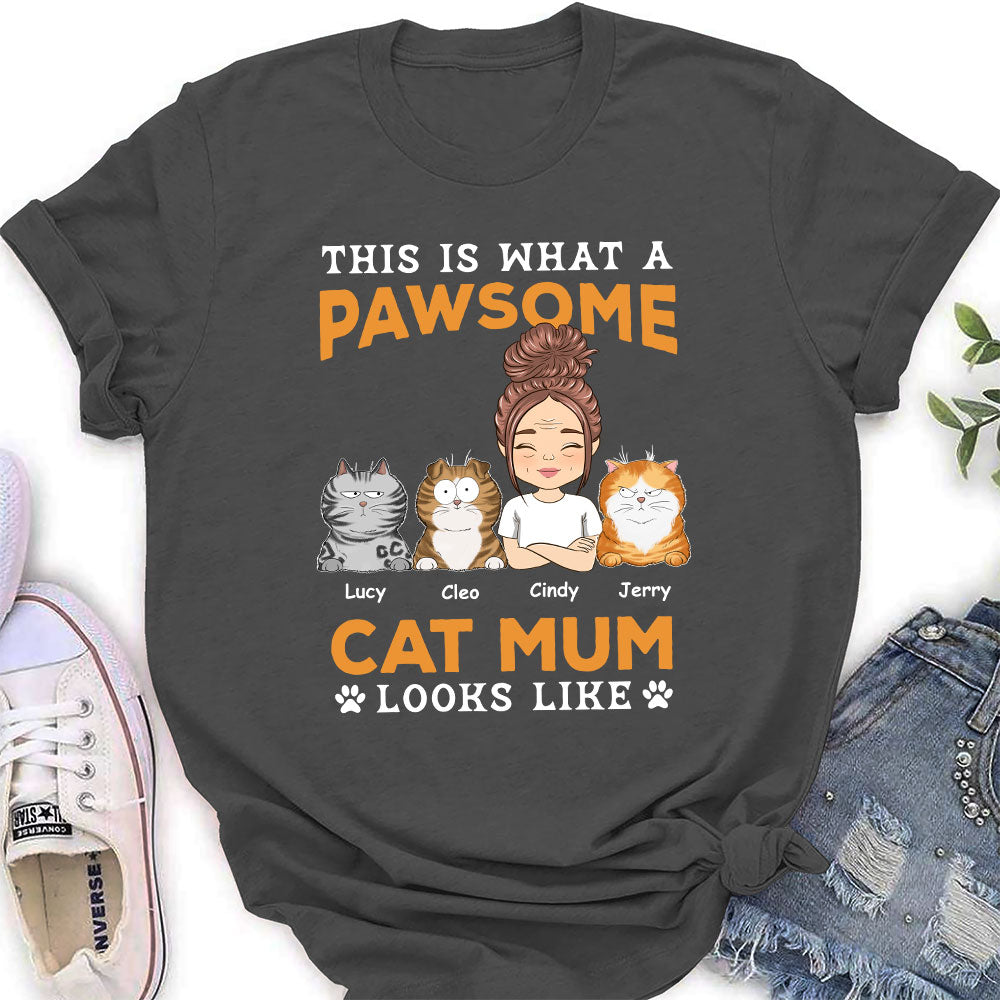 Pawsome Dad Look - Personalized Custom Women's T - shirt for Pet Lovers