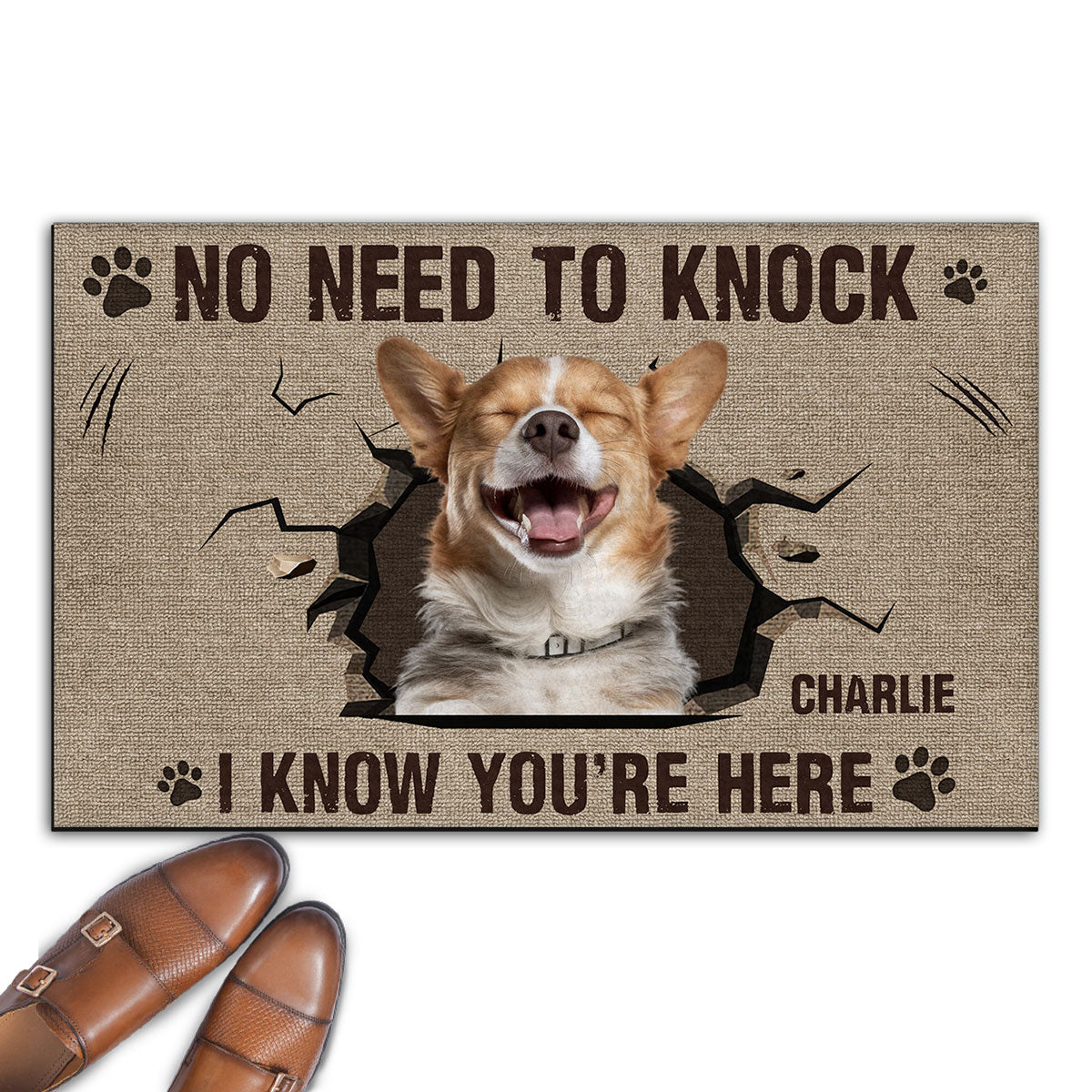 I Know You Are Here - Personalized Custom Pet Doormat with Vibrant Sublimation Printing