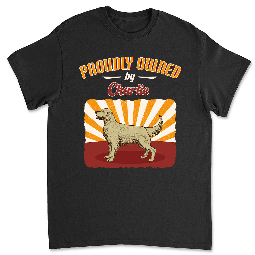 Proudly Owned - Personalized Custom Unisex 5.3 oz T-shirt for Pet Lovers