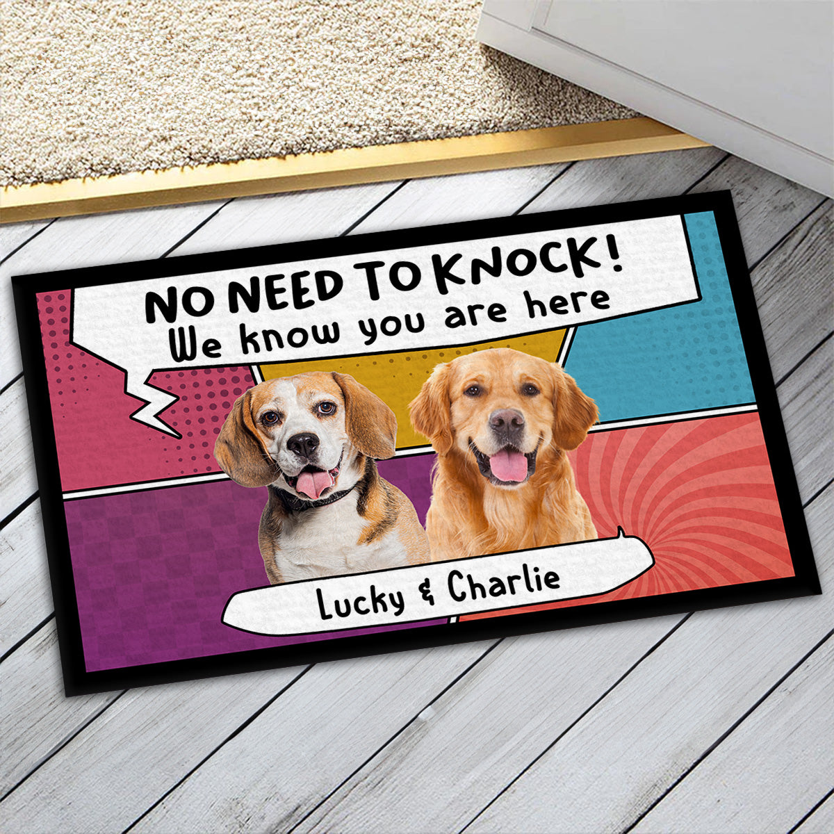 Personalized Custom Doormat - I Know You Are Here for Pet Lovers