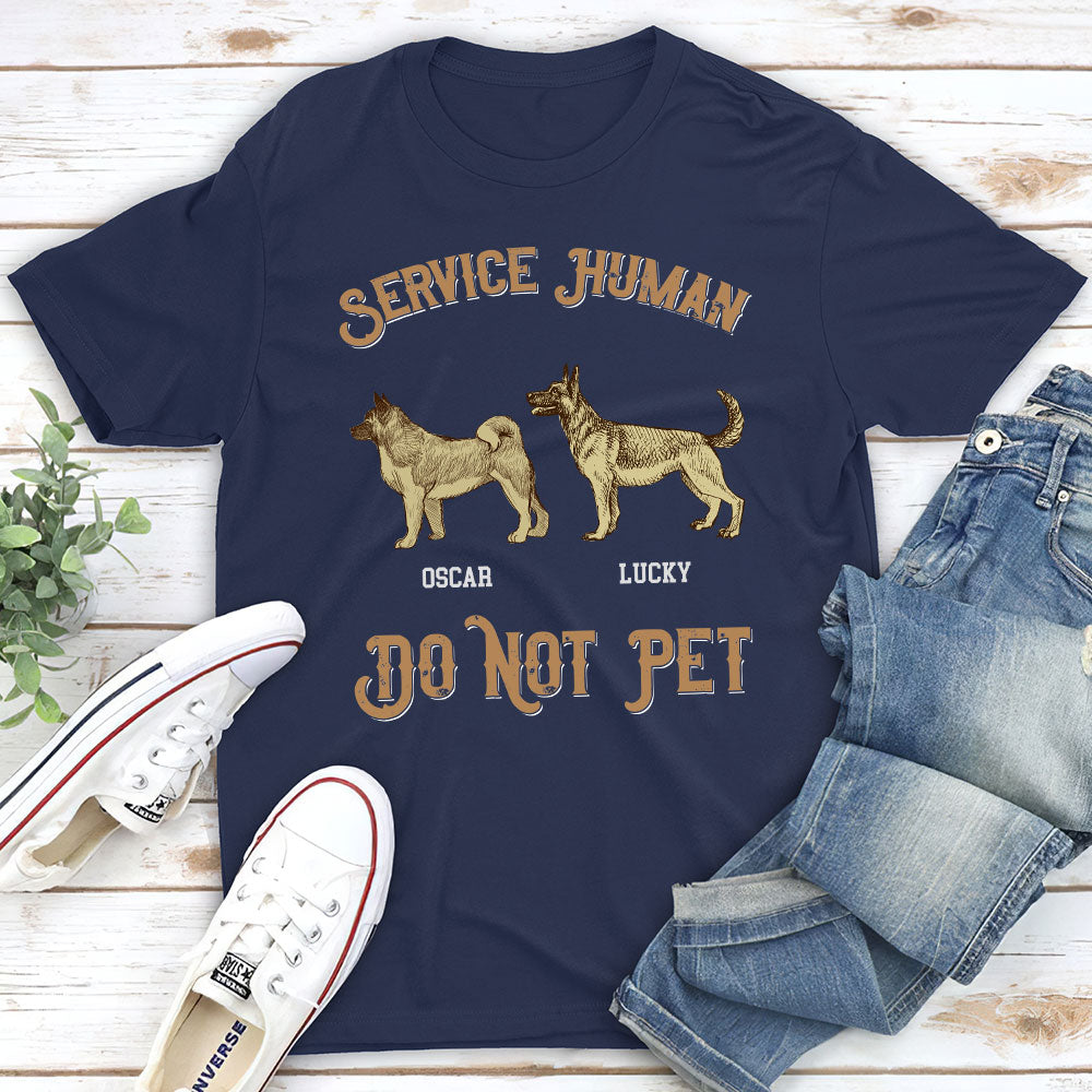 Service Human Vintage - Personalized Custom Premium Men's 4.2 oz T-shirt for Pet Lovers