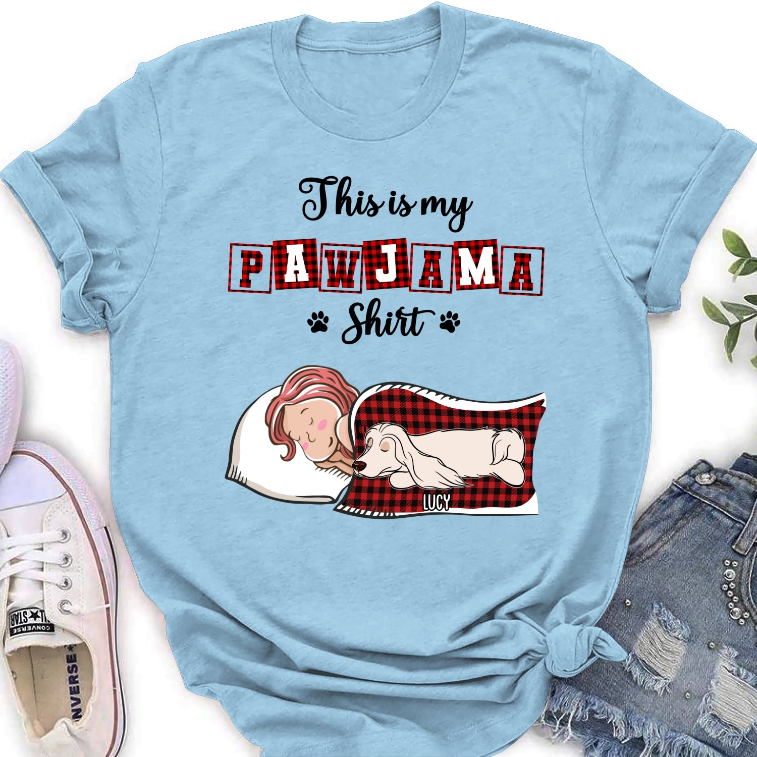 My Sleepshirt Ver Pet 2 - Exclusive Personalized Custom Women's T-Shirt for Pet Lovers