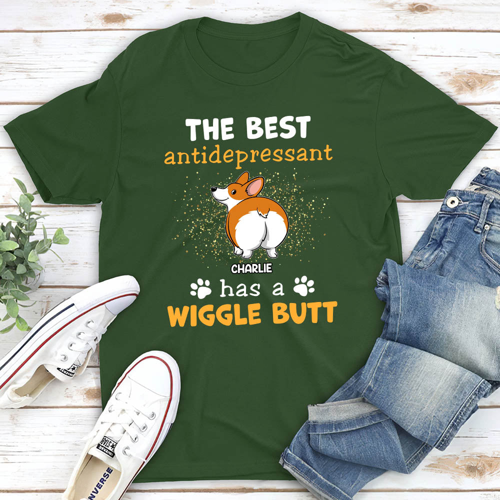 Wiggle Butt - Personalized Custom Unisex 5.3 oz T-shirt for Pet Lovers