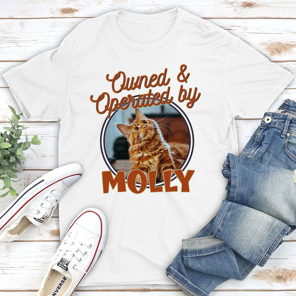 Personalized Custom Unisex Cat - Owned Operated T - shirt for Pet Lovers