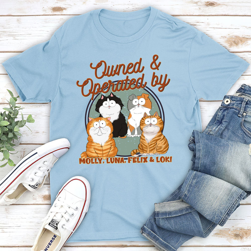 Personalized Custom Unisex Cat - Owned Operated T - shirt for Pet Lovers