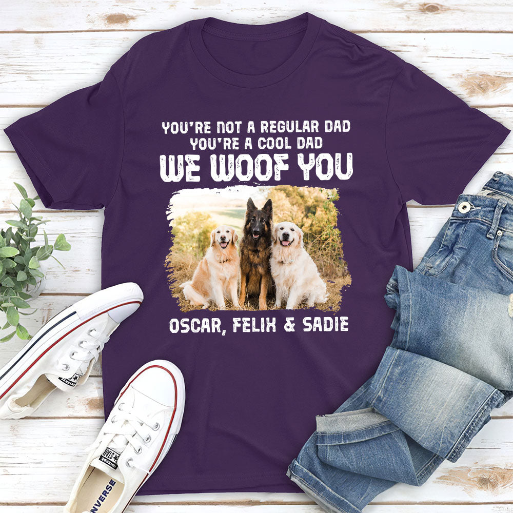 Super Cool Dad - Personalized Custom Unisex Heavy Cotton T-shirt for Pet Lovers