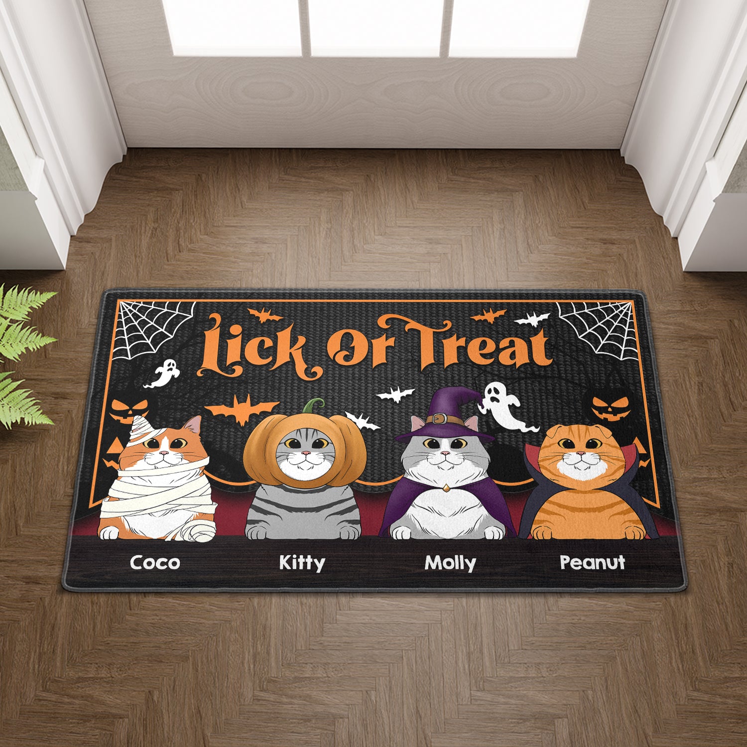 Lick Or Treat - Customizable Personalized Dog Picture Doormat for Pet Lovers