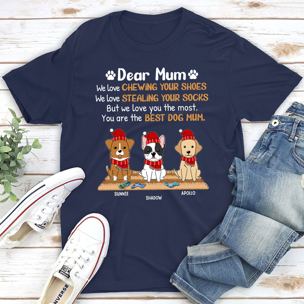 Love You The Most Dad - Personalized Custom Unisex 5.3 oz T-shirt for Pet Lovers