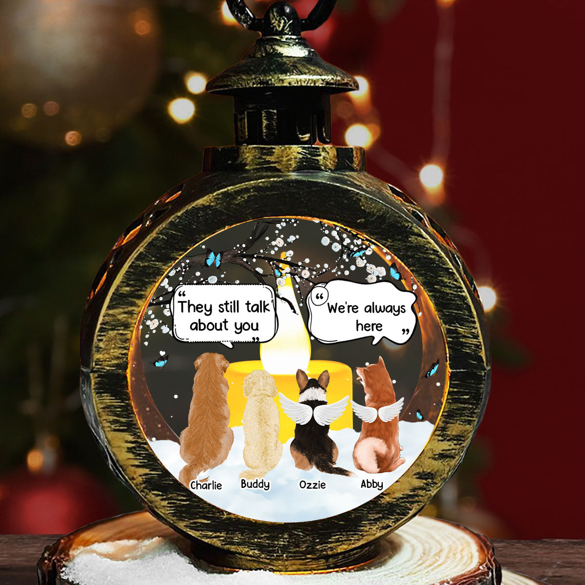 I Know They Miss Me - Exquisitely Personalized Custom Christmas Lantern for Heartfelt Celebrations