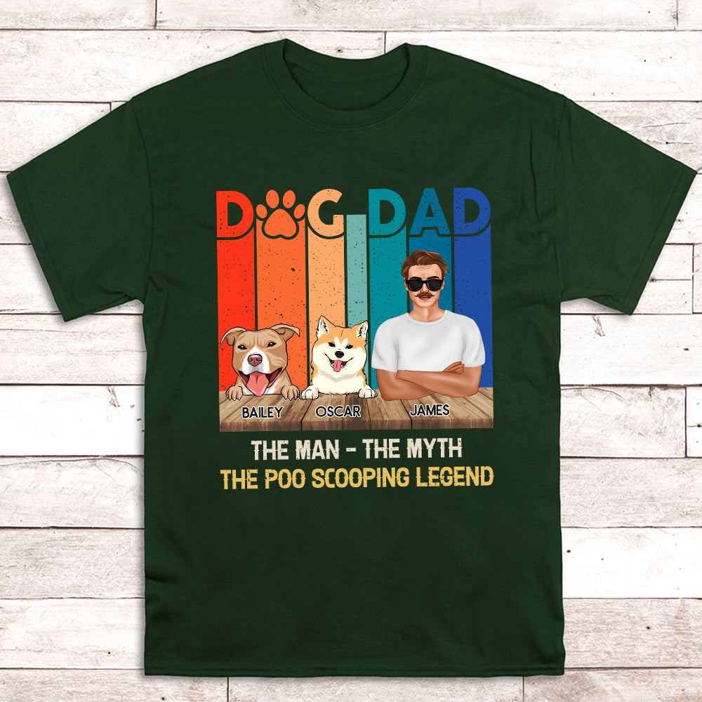 Unique Personalized Custom Unisex Dog Dad Man T-shirt