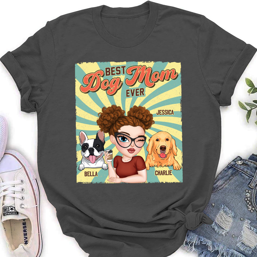 Unique Retro Funny Personalized Custom Women's Dog Shirt T-shirt