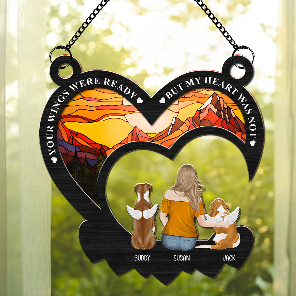 Once By My Side - Personalized Custom Acrylic Plexiglass Suncatcher in 6-inch and 8-inch Sizes