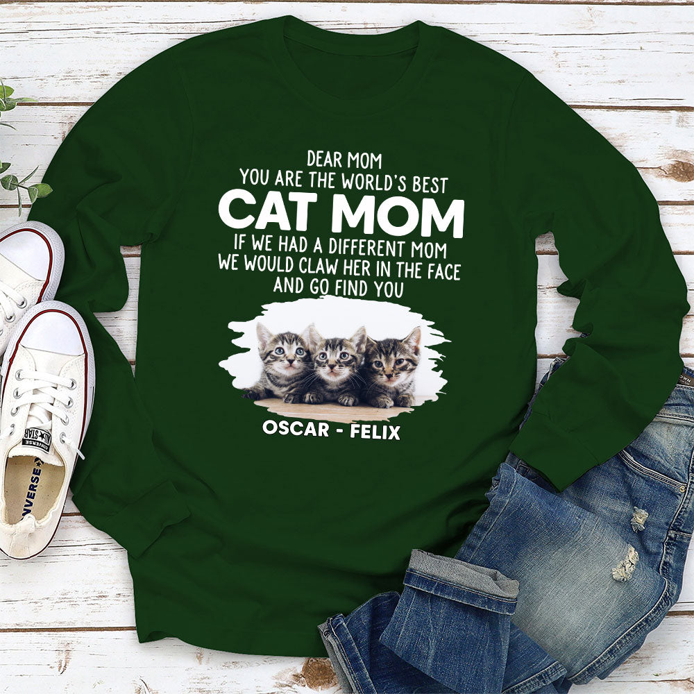Exclusive We Would Claw Personalized Custom Long Sleeve T-shirt for Pet Lovers