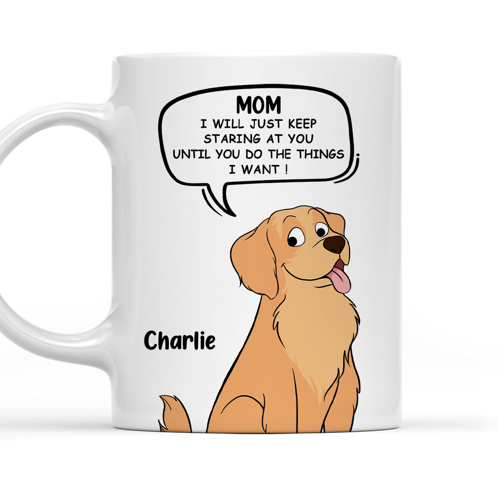 Staring At You - Personalized Custom 11oz White Ceramic Coffee Mug for Pet Lovers