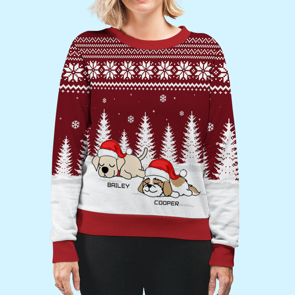 Unique Christmas Dot Personalized Custom All-Over-Print Unisex Sweatshirt for Pet Lovers