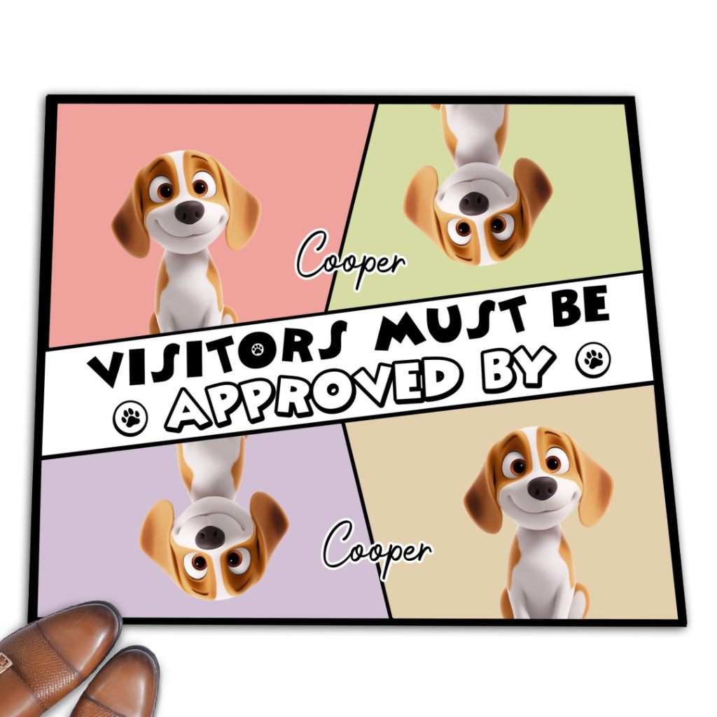 Cool Dogs Approved - Personalized Custom Doormat with Three Size Options