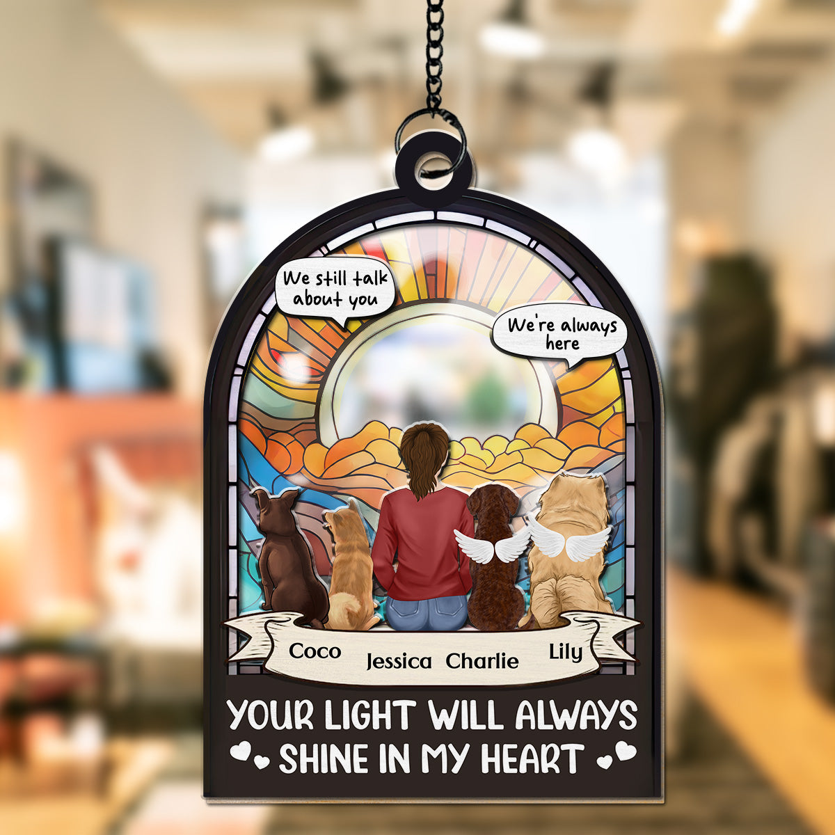 Always With You - Exquisite Personalized Custom Suncatcher for Special Occasions