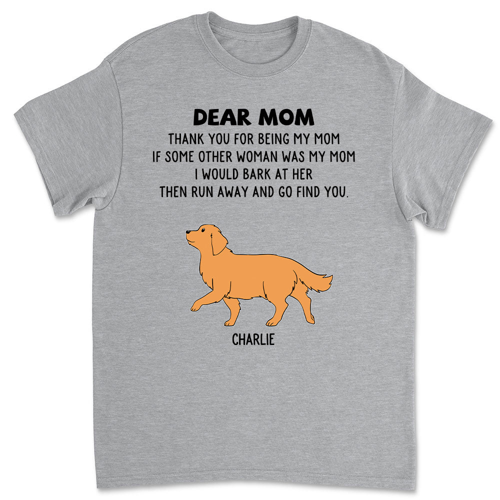 Dogs Run Away - Personalized Custom Unisex 5.3 oz T-shirt for Pet Lovers