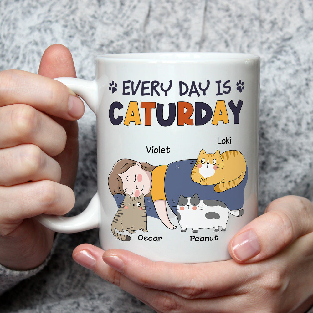 Caturday - Exquisitely Personalized Custom Coffee Mug for Pet Lovers