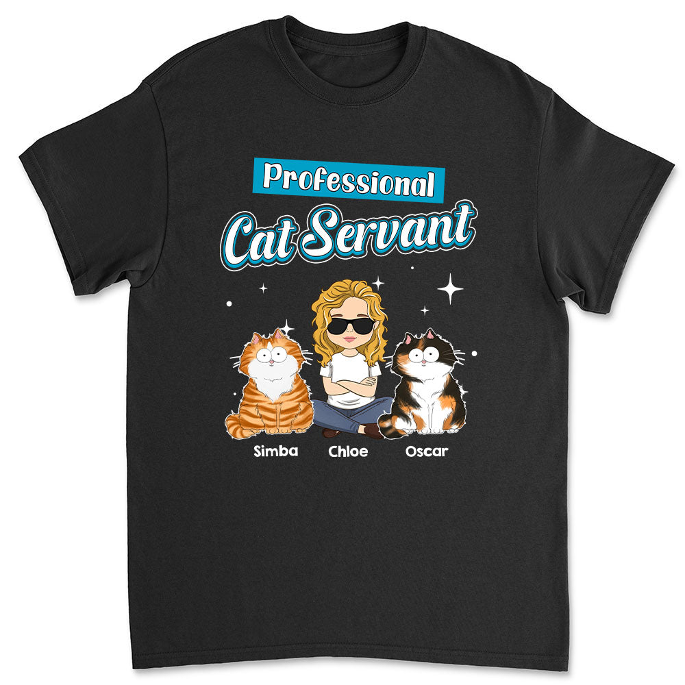 Funny Cat Servant Personalized Custom Unisex 5.3 oz T-shirt