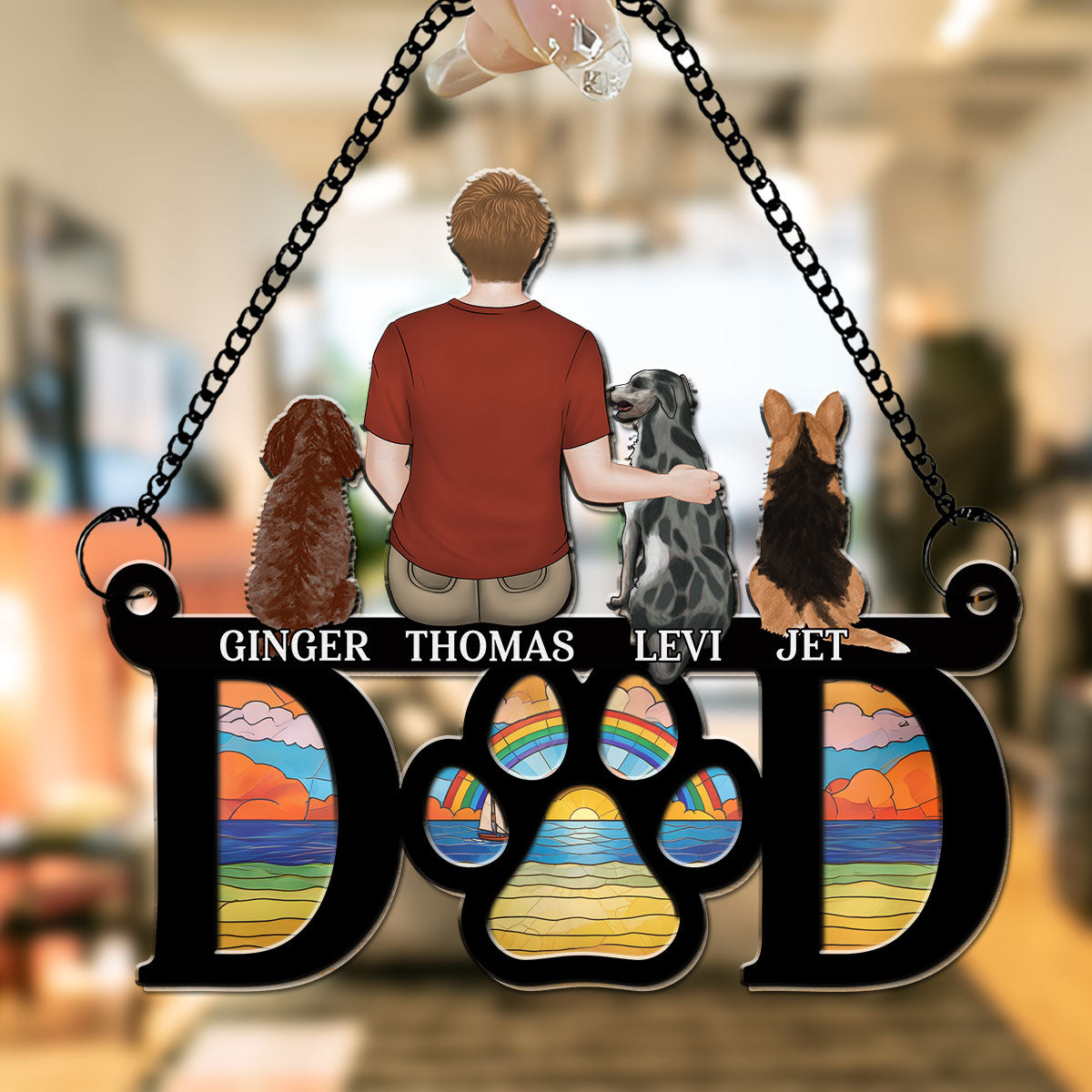 I Am Here For You - Personalized Custom Wooden Acrylic Suncatcher in 6-inch and 8-inch Sizes