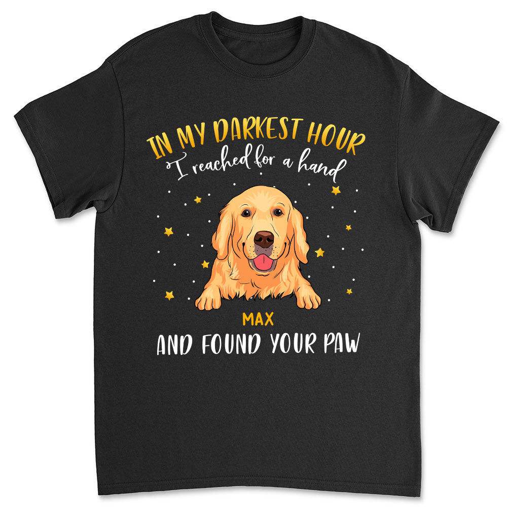 Found My Dog Paw - Personalized Custom Unisex 5.3 oz T-shirt for Pet Lovers