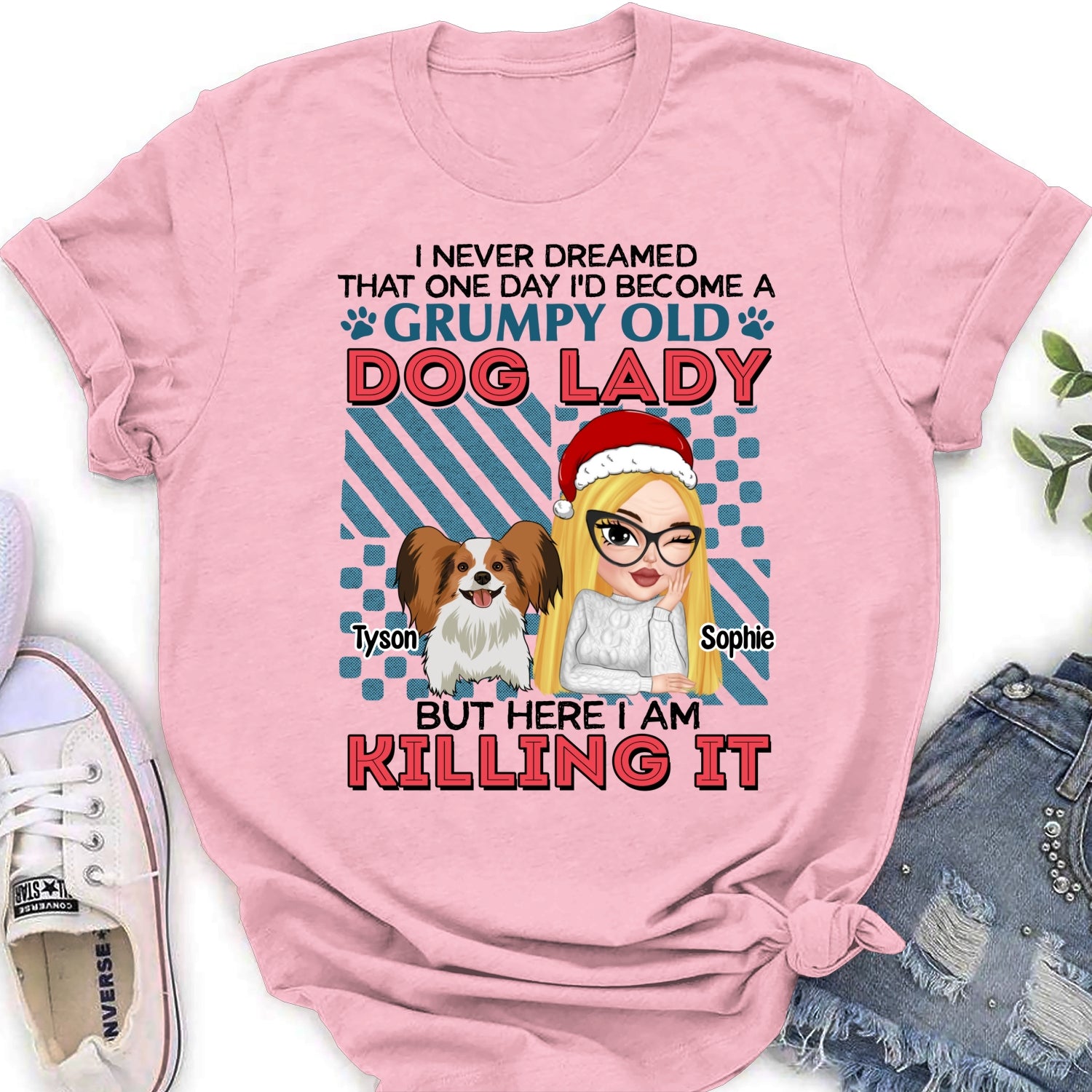 Grumpy Old Dog Lady - Exclusive Personalized Custom Women's T-shirt for Pet Lovers