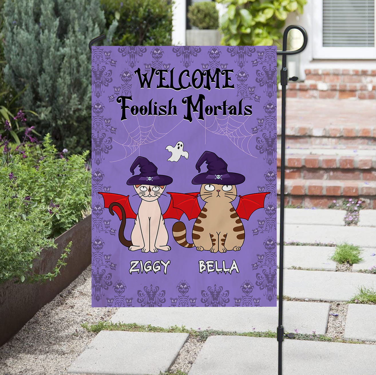 Foolish Mortals - Exquisite Personalized Custom Garden Flag for Pet Lovers