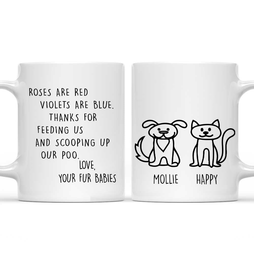 Personalized Custom Thank You For Scooping My Poo Ver Pet Coffee Mug - 11oz & 15oz Options