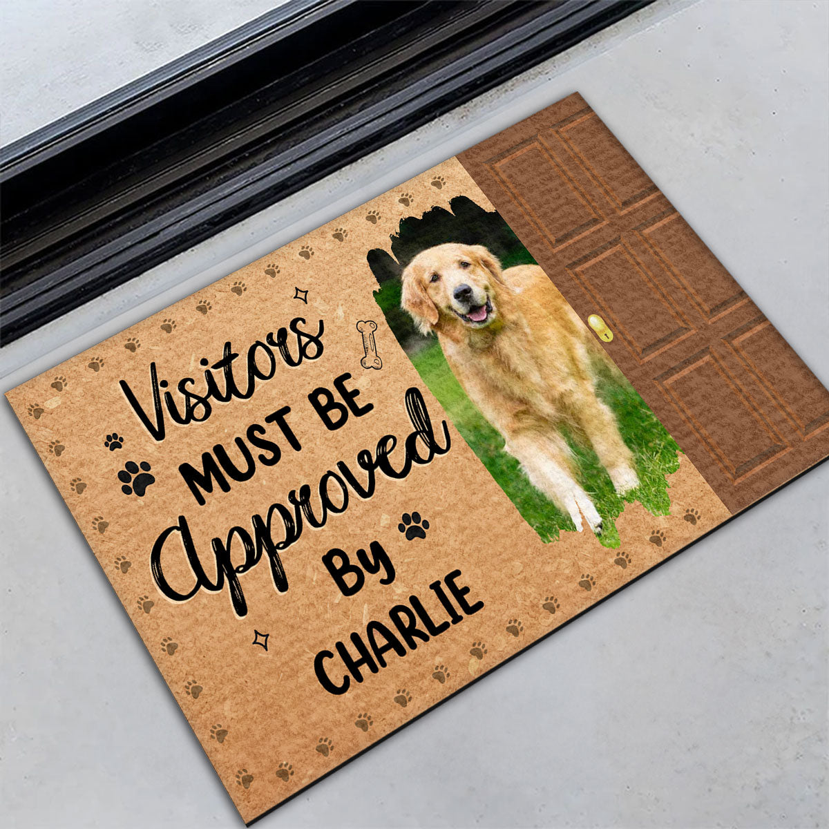 Everyone Must Be Approved By Dogs - Personalized Custom Photo Doormat with Standard or Premium Options in Multiple Sizes
