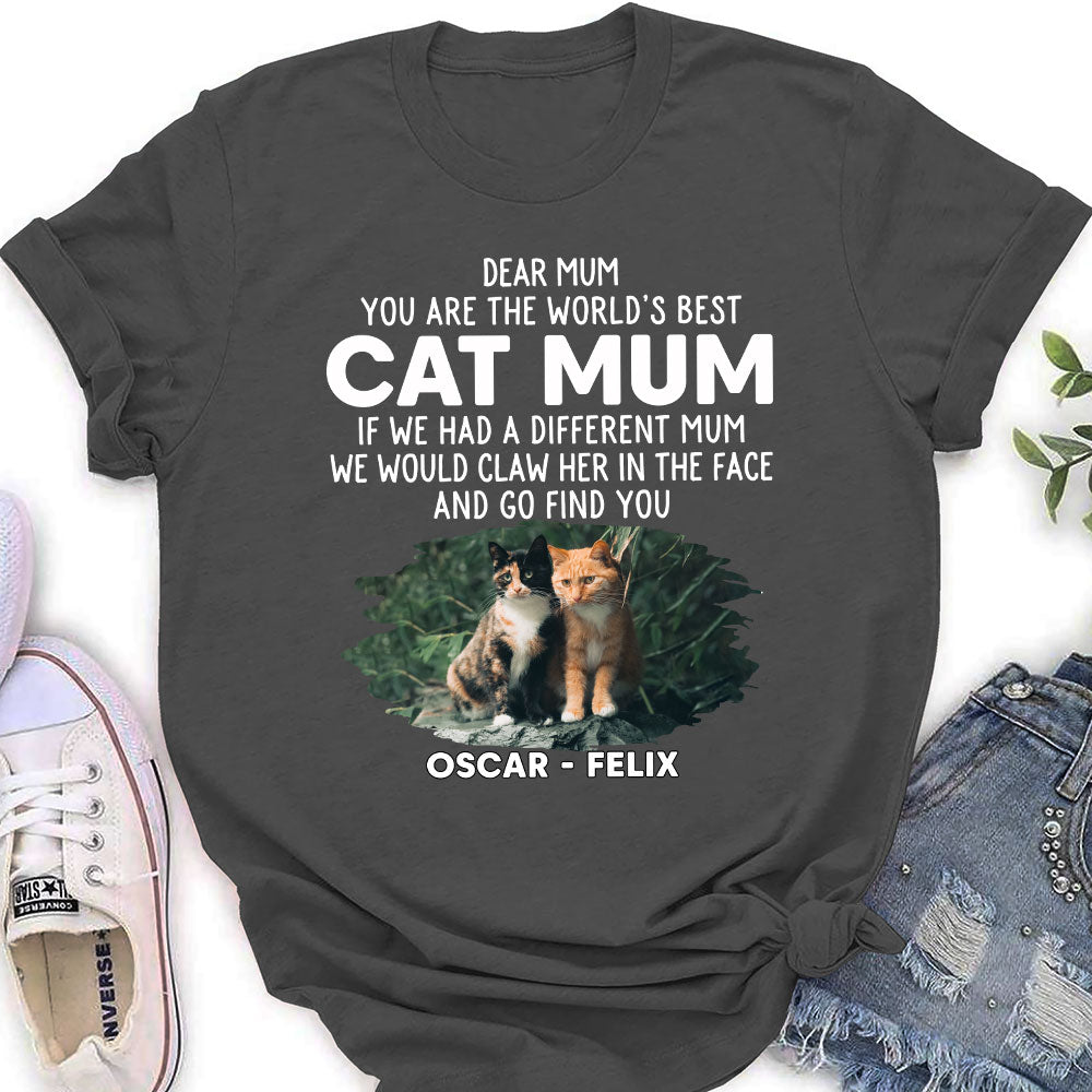 Unique Personalized Custom Women's 'We Would Claw' Photo T-shirt - Ideal Gift for Pet Lovers