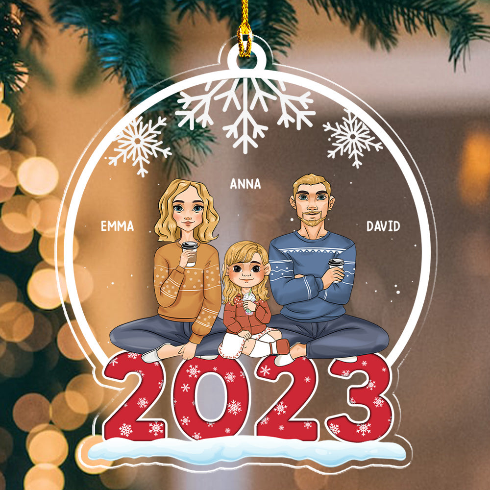 2023 Family - Personalized Custom Acrylic Christmas Ornament