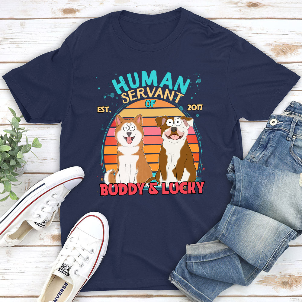 Funny Personalized Custom Unisex Dog Servant T-shirt - Ideal Gift for Pet Lovers